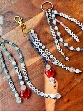 (3pc BUNDLE) BTS KEEP SWIMMING Handmade Beaded Keychains ARIRANG 2026